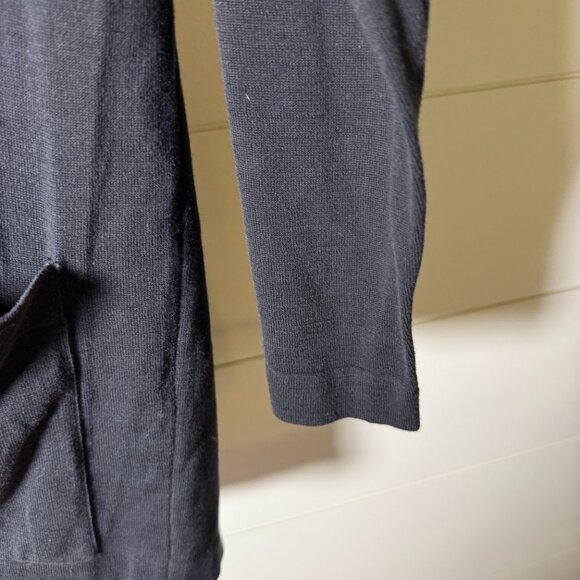 Malo Cardigan Button Down & Short Sleeve Sweater Twin Set Black 100% Cotton Sz M - Picture 6 of 14